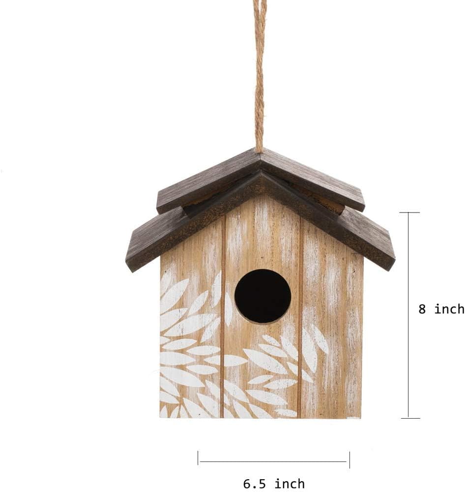 Topadorn Wooden Bird house Hanging Outdoor,Eco Friendly Materials and 