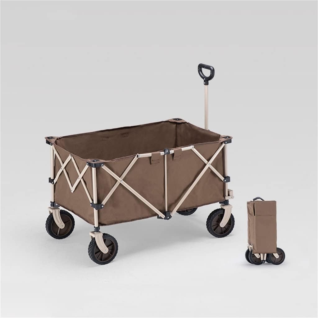 JSEIAJB 193L Outdoor Folding Cart Big Capacity Portable Luggage Trolley Adjustable Handle Travel Shopping Wheelbarrow Camp