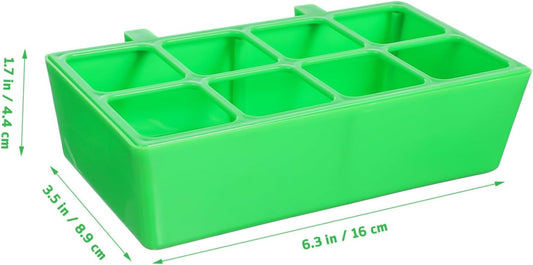 Milisten Bird Feeder for Parrots Quails and Chicks Multi-Compartment Design Easy to Clean Safe Materials for Outdoor Use Bird Food Container