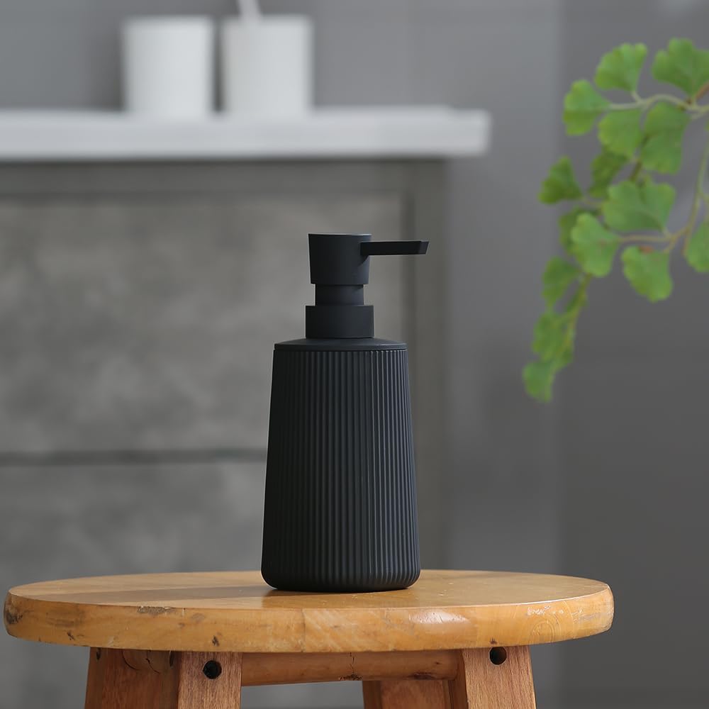 Small Soap Dispenser for Bathroom and Kitchen, Modern Farmhouse Stripe