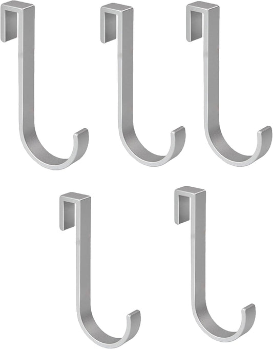 J Hook for Wire Shelving, 5pcs Aluminum Grid Hooks Heavy Duty S Hooks 