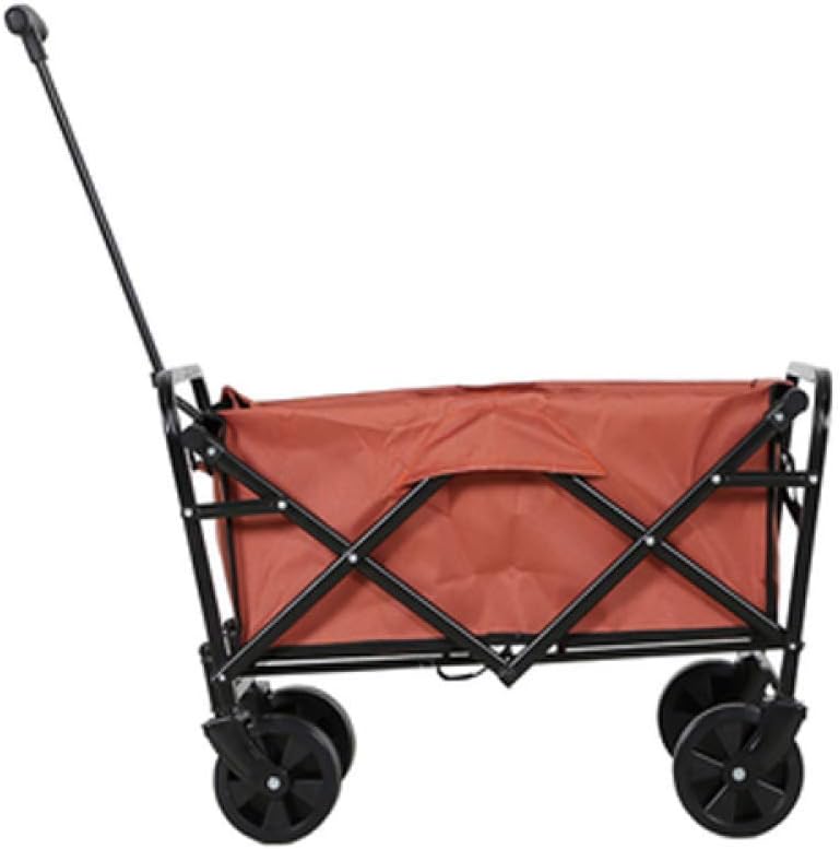 Folding Cargo Wagon,Compact Outdoor Garden Trolley Camping Cartcollapsible Folding Utility Wagon, Support Up to 80kg