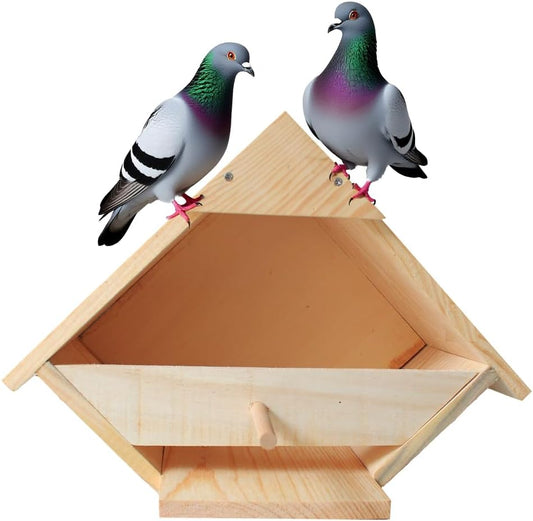 Weatherproof Cedar Dove Nesting Box - Outdoor Handmade Bird House with