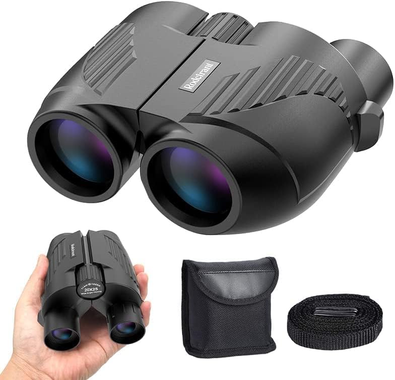 20X25 Compact Binoculars for Adults,Large Eyepiece Waterproof Binocula