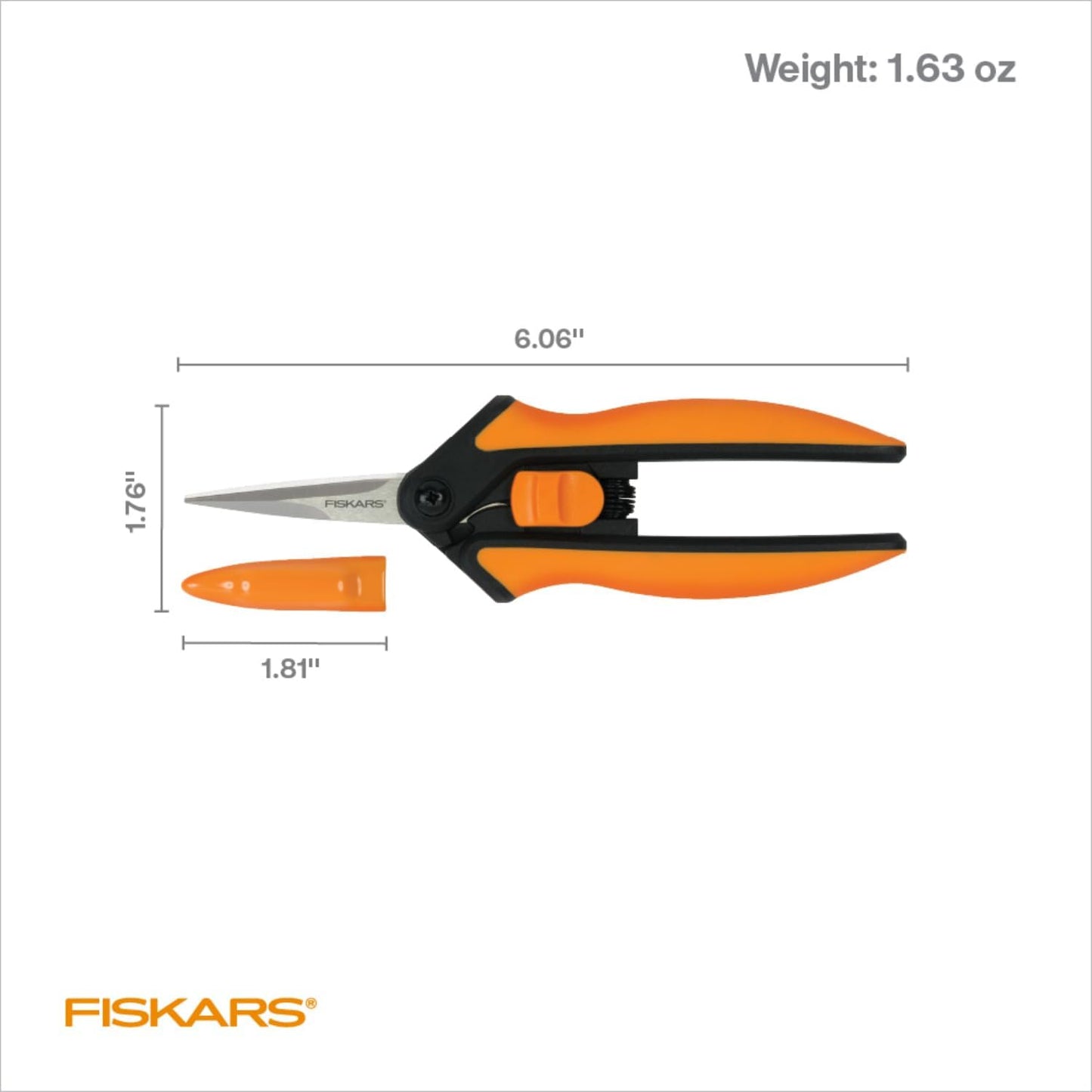 Fiskars 6" Pruning Scissors for Flower Stems, Herbs, Buds, and Small P