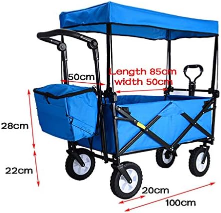 Collapsible Wagon Cart with Wheels Foldable Folding Wagons Carts Silen