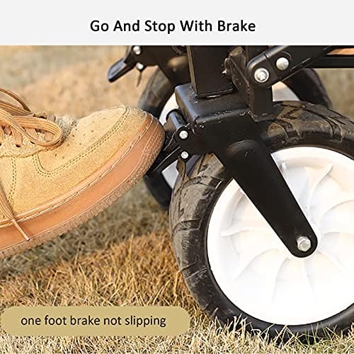 Portable Camping Cart,Foldable Wagon Beach Trolley Garden Portable Hand Cart Folding Outdoor Utility Wagon Picnic Camping Cart with Cup Holders for Camping Grocery Sp