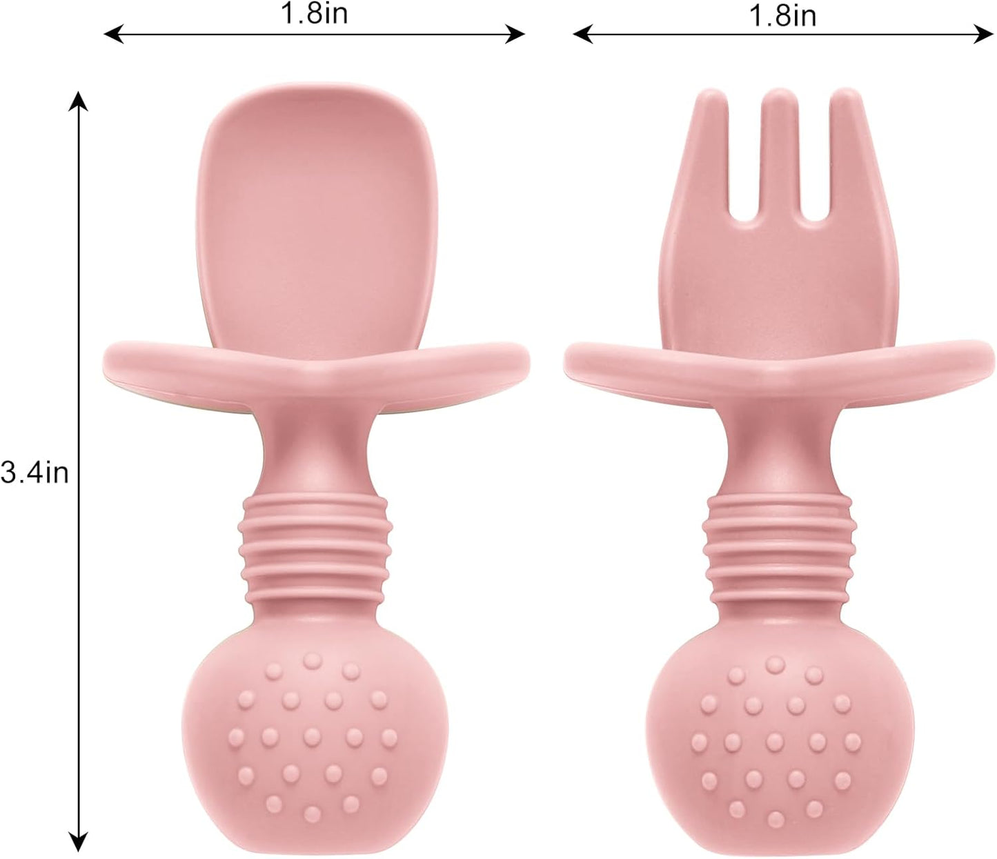Silicone Feeding Set, 2 Pack Divided Toddler Plates with Suction, 2 Pa