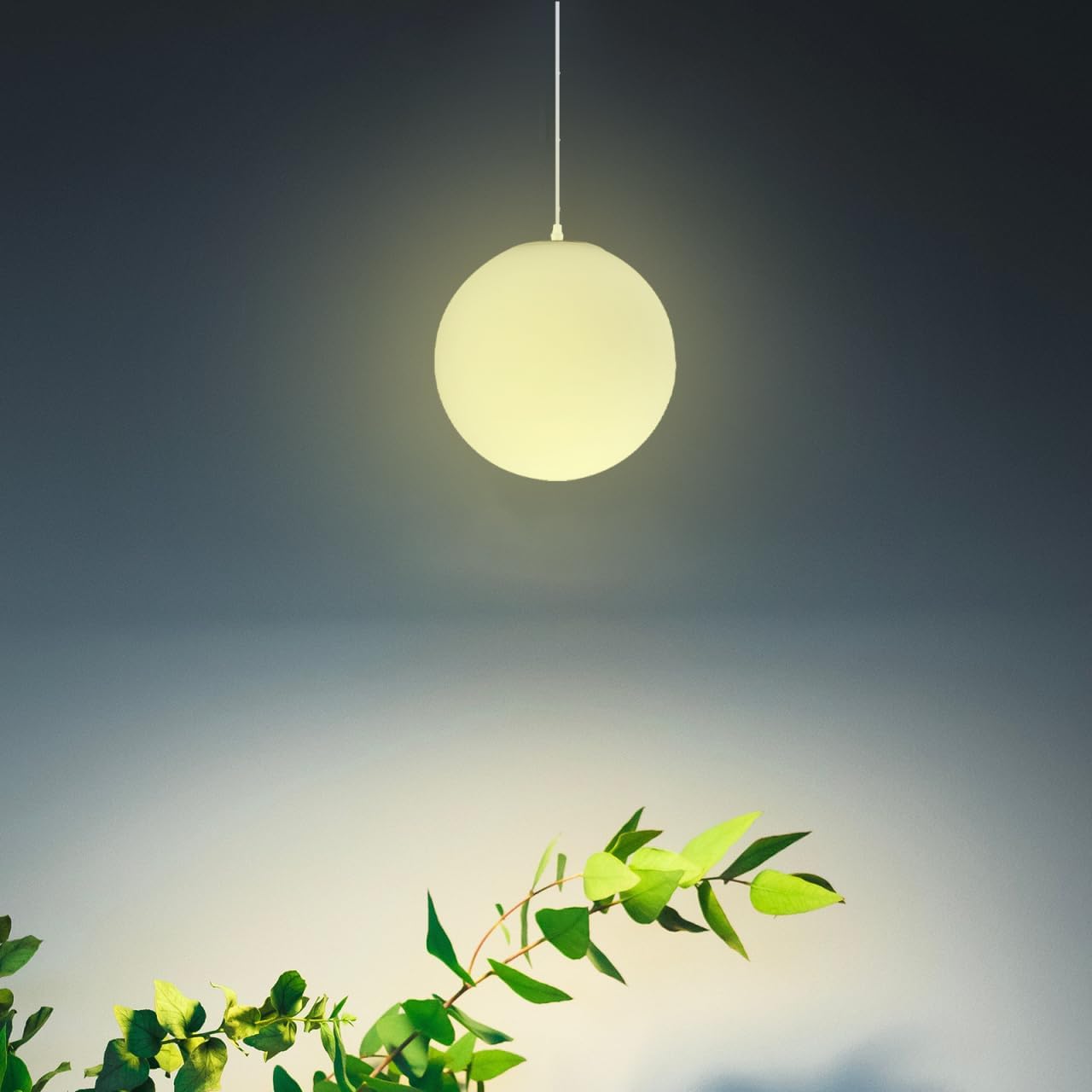 TEHAUX Frosted Glass Lampshade Globe Retro Spherical Lamp Shade Replacement for Table Wall Path Lighting Home Office Restaurant Garden 3.14 Inch