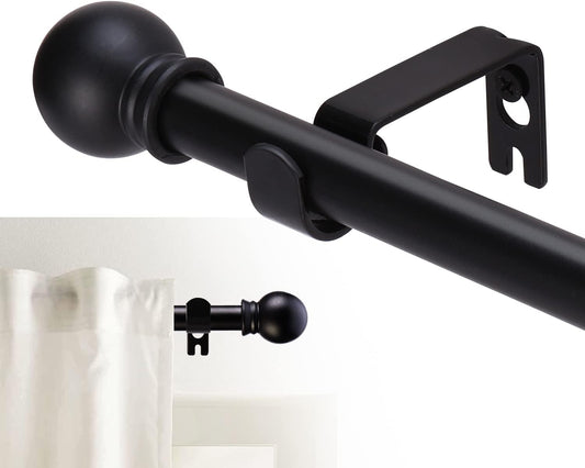 Curtain Rods for windows 32-48 inch, 5/8 inch Decorative Curtain Rod S