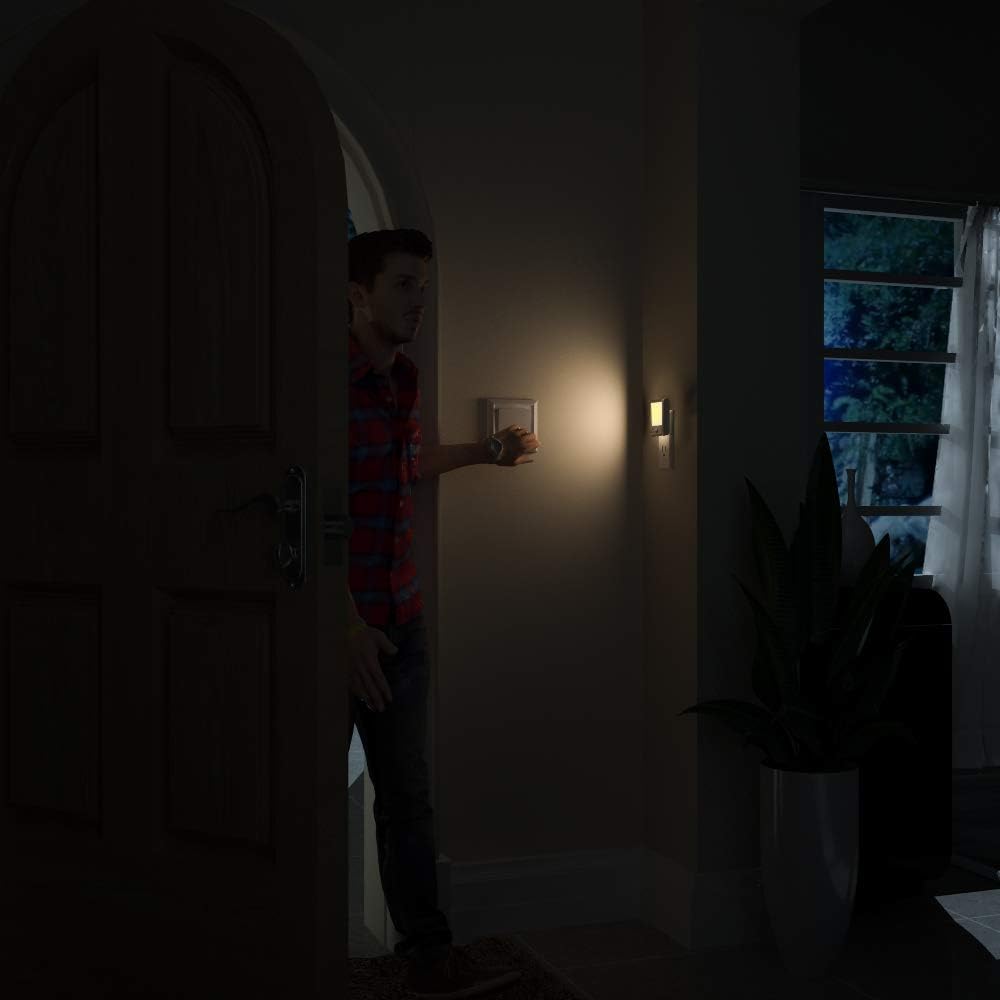 MAZ-TEK Plug in Motion Sensor Lights with Adjustable Brightness,Warm W