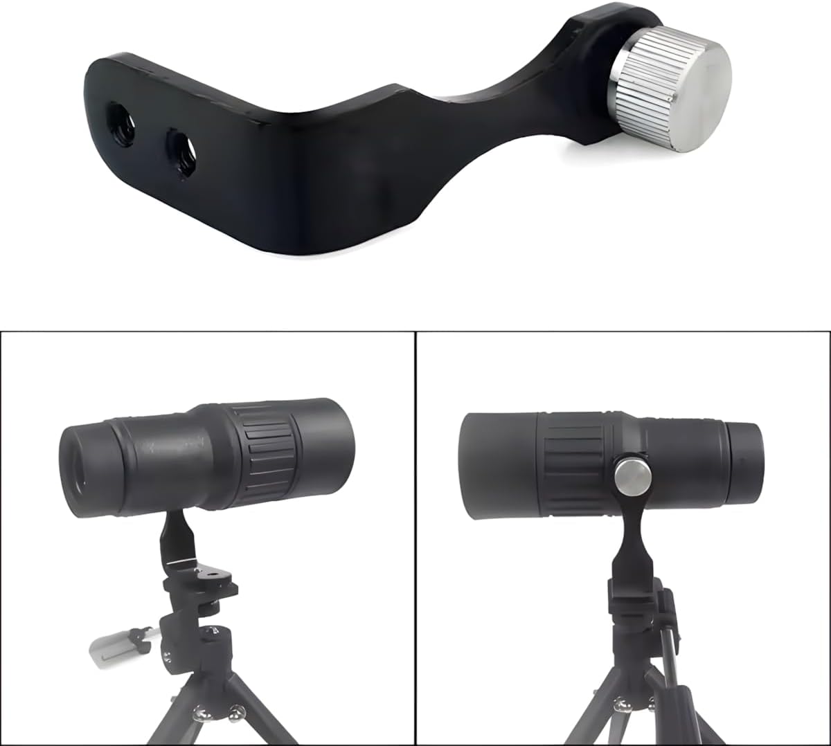Universal L-Type Metal Binocular Tripod Adapter 1/4" Thread Telescope Tripod Plate Mount
