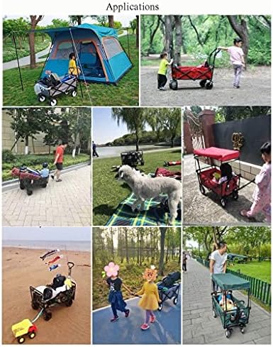 Collapsible Wagon Cart with Wheels Foldable Folding Wagons Carts Silen