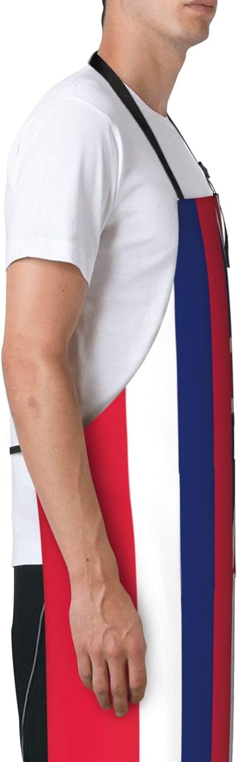 Hawaii Flag print Waterproof apron with pocket adjustable cooking apron for adult kitchen bibs to bake