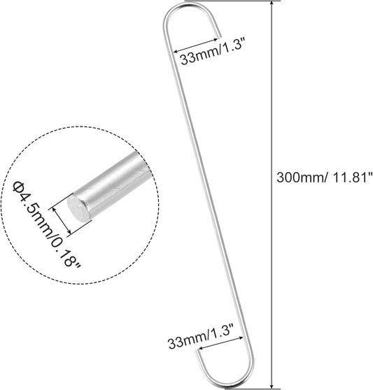 uxcell S Hanging Hooks, 12inch/300mm Extra Long Steel Hanger, Indoor O