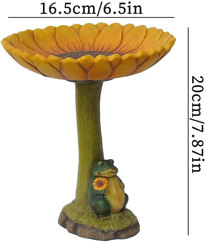 Statue Bird Feeder Garden Decor, Cute Resin Bird Table Ornament for Home Decoration, Prop, Vintage Shop, Retro Shop (1)