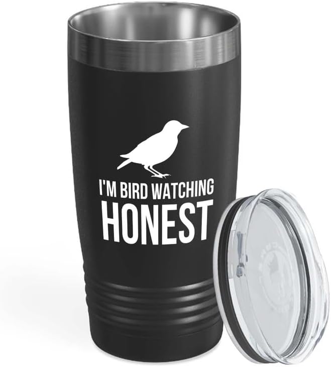 Birding Black Edition Viking Tumbler 20oz - I'm bird watching - Bird F