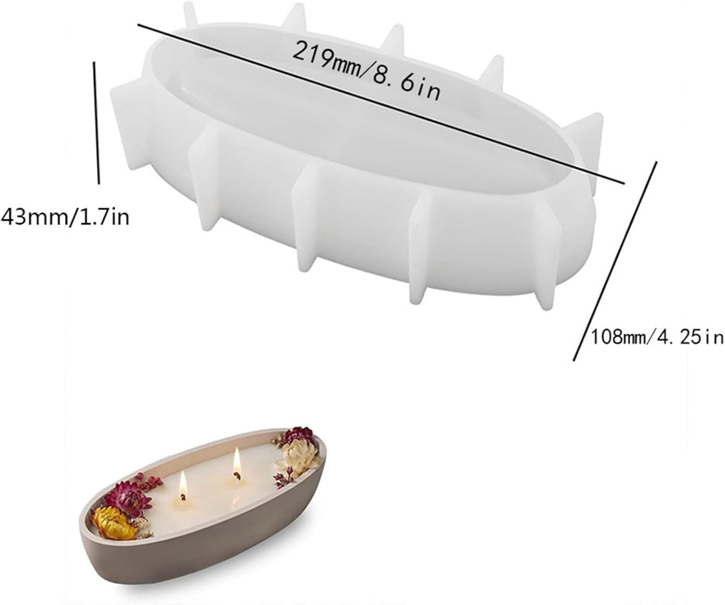 Boat Shaped Concrete Storage Bowl Silicone Mold Succulent Flower Pot Planter Vase Plaster Mold Cement Gypsum Candle Vessel Boat Ornament Moulds