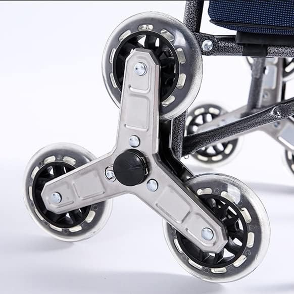 JSEIAJB Shopping Cart Stair Climber Cart Grocery Foldable Cart with Extra Large Shopping Bag Laundry Utility Cart
