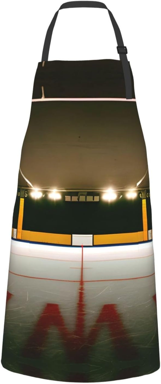 Hockey Stick print Waterproof chef's apron with pocket apron for kitchen cooking baking barbecue and gardening