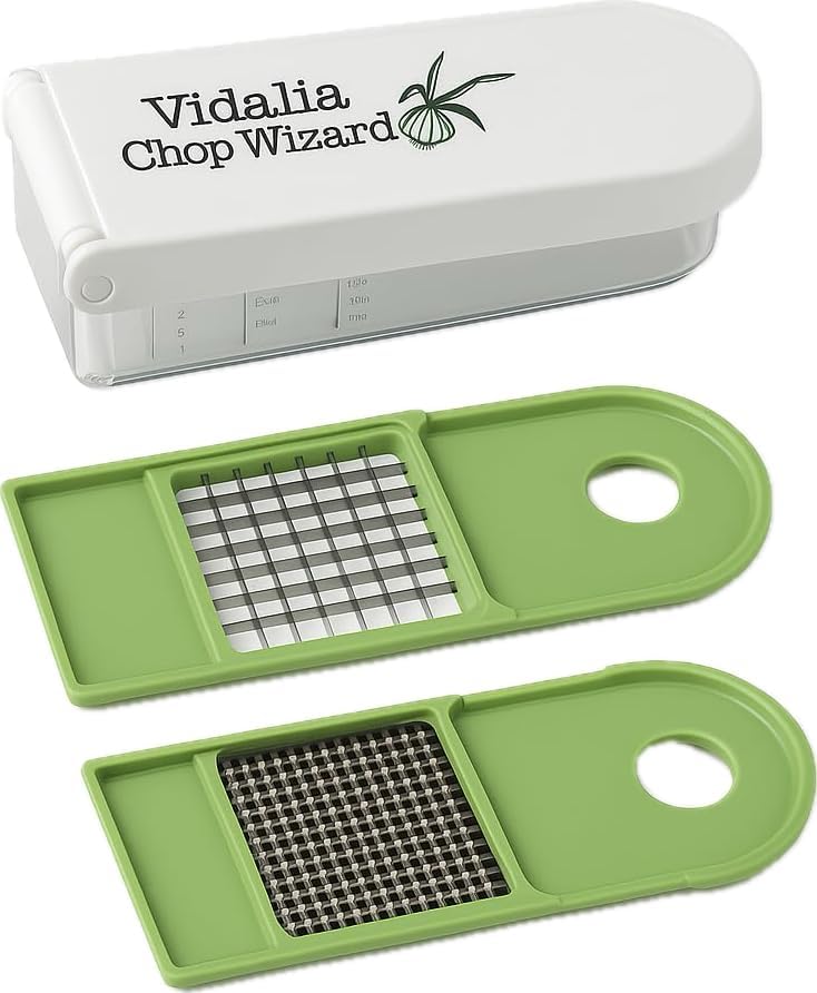 Vidalia Chop Wizard, Vegetable and Fruit Chopper with 2 Cup Base, Stai