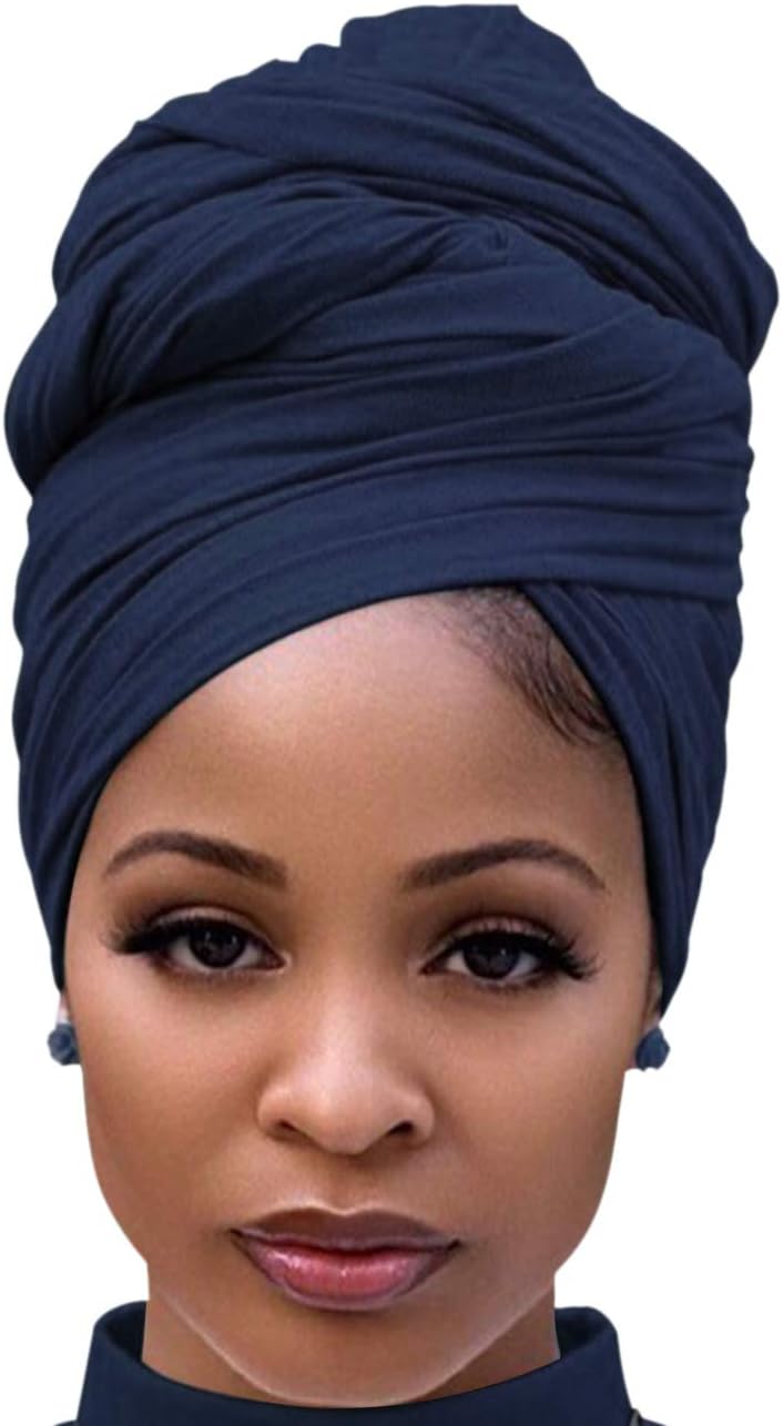 Harewom Head Wraps for Black Women Stretch Head Scarf Long African Hai