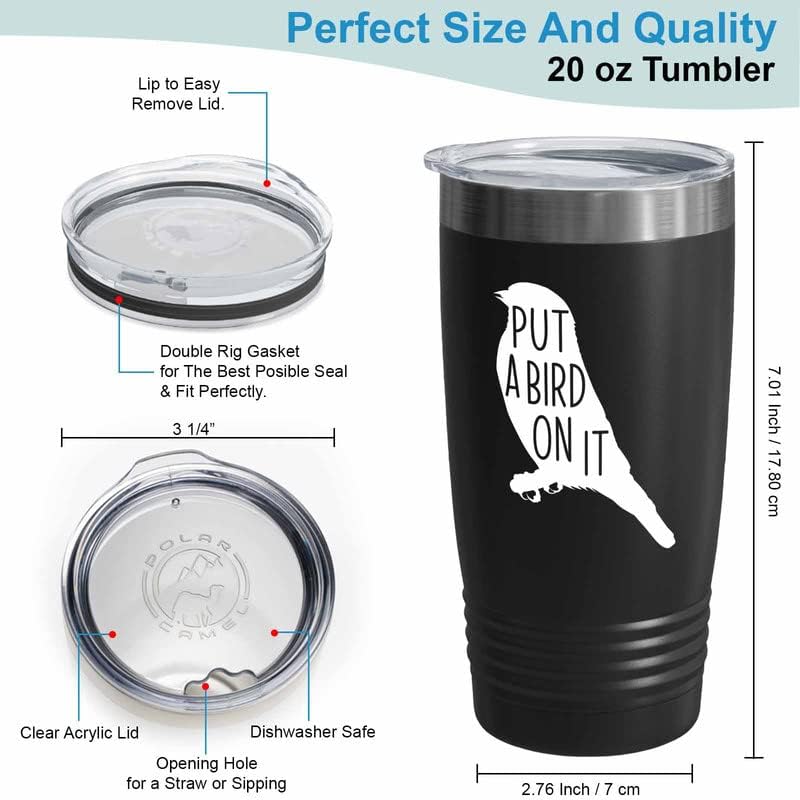 Bird Lover Black Edition Viking Tumbler 20oz - Put a Bird on it - Humm