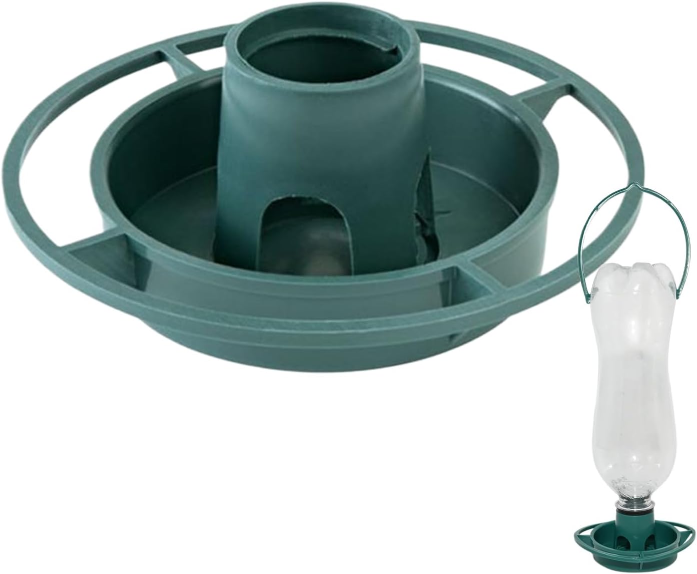 Outdoor Bird Feeder - Multifunctional Feeding Bowl for Garden | Hangable Lovebird and Parakeet Feeder, Watering Container & Easy Mount Design for Backyard, Balcony, Patio, Aviary, Small Birds