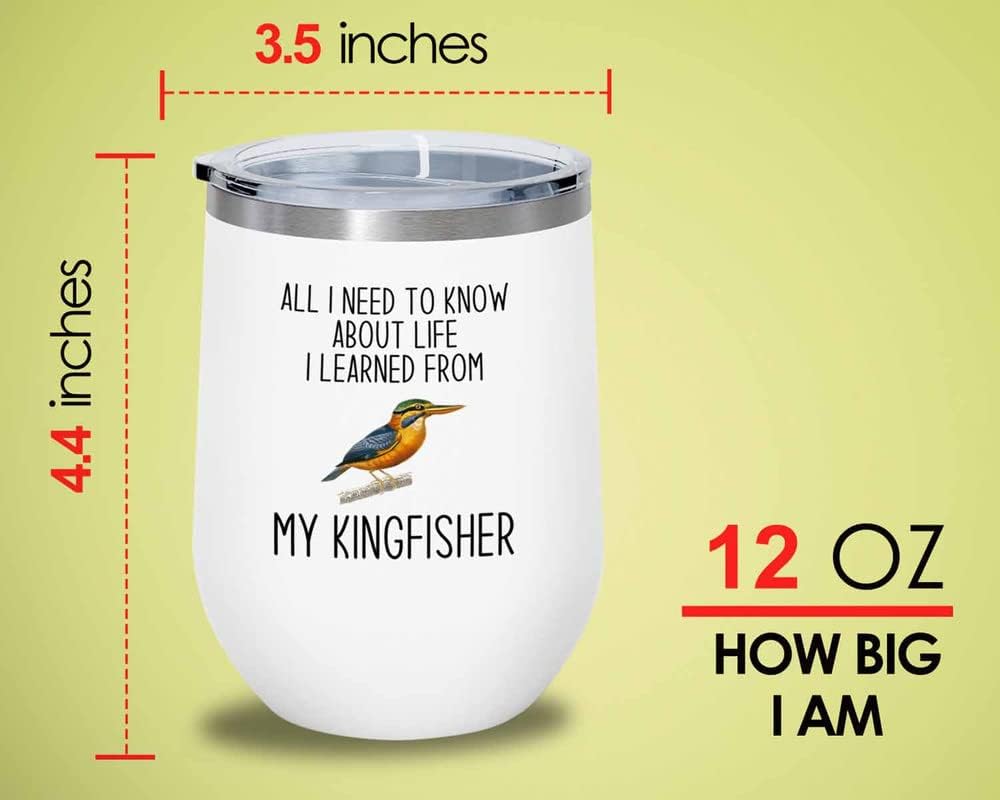 Bird Lover White Edition Wine Tumbler 12oz - Lfe my bird - Hummingbird