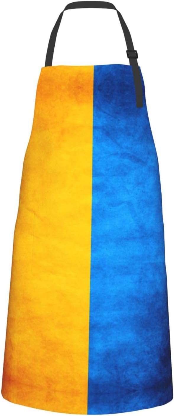 Ukrainian flag print Waterproof chef's apron with pocket apron for kit