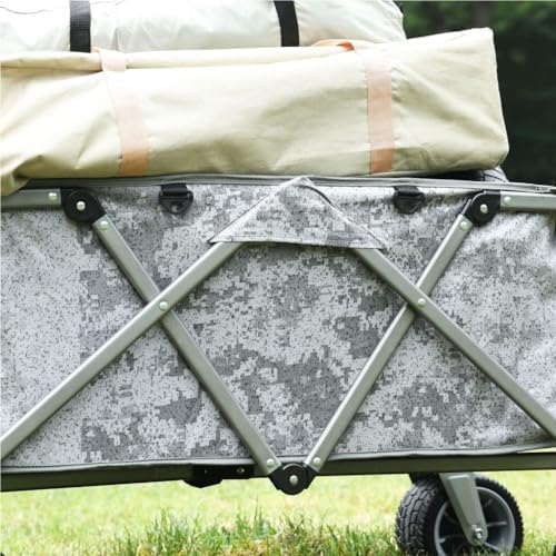 Portable Camping Cart,Outdoor Folding Beach Camping Cart with Camoufla