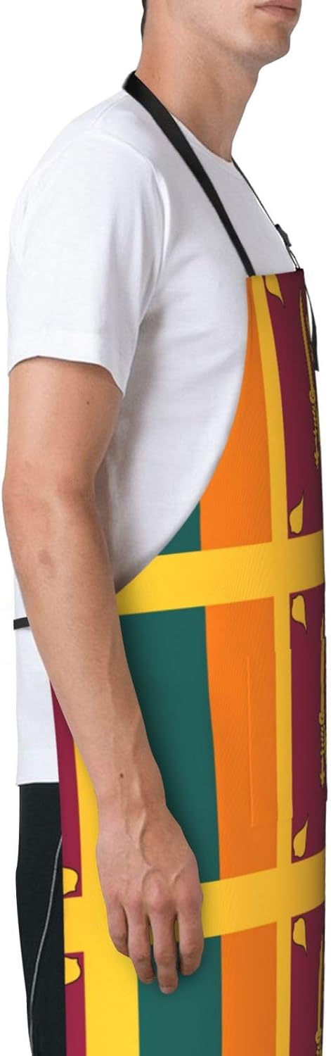 Sri Lanka Flag print Waterproof chef's apron with pocket apron for kit