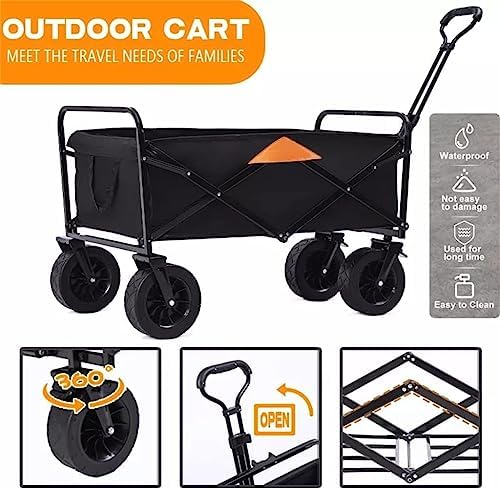 Collapsible Wagon Cart with Wheels Foldable Folding Wagons Carts Silen