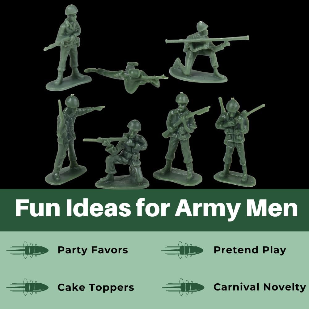 U. S. Toy DELUXE BAG OF CLASSIC TOY GREEN ARMY SOLDIERS - 36 Pc. (USTVL47)