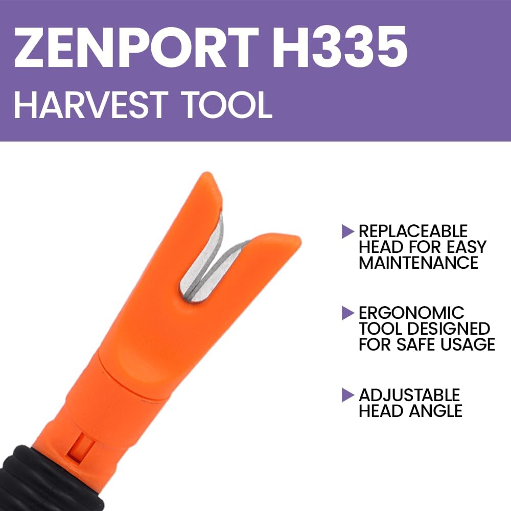 Zenport H335 Grape Razor Fork Harvest Tool with Replaceable Blade, 9.5-Inch, Orange