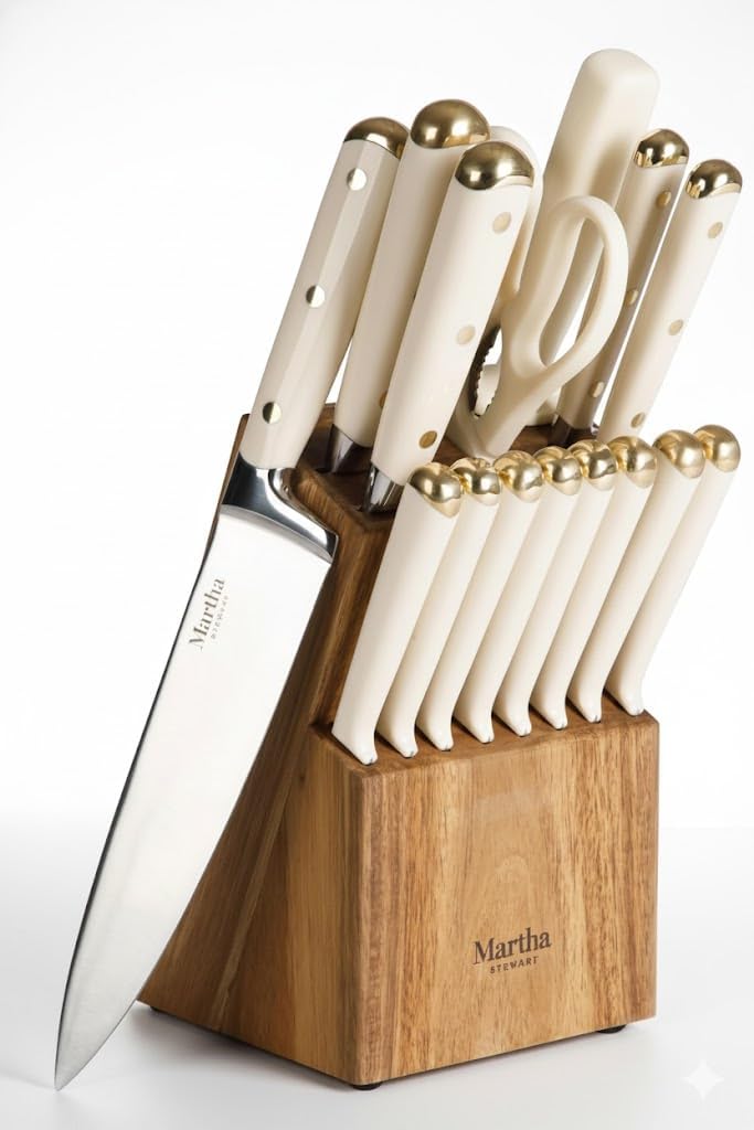 Martha Stewart 16 Piece Lockton High Carbon Stainless Steel Cutlery Ki