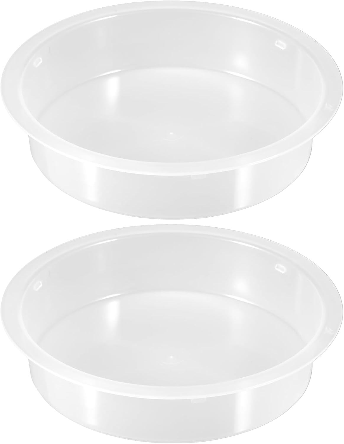 2 Pcs Plastic Round Bird Feeders Water Bowls Birdbath Water Dish Wild Birds Seed Feeder Tray Replacement Feeding Station Bath Tray Accessories Perfect for attracting Birds(White)