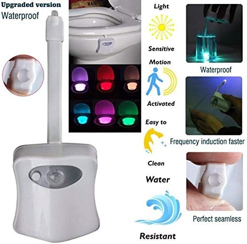 ZEZHOU Original Toilet Night Light 2 Pack, Motion Sensor Activated LED