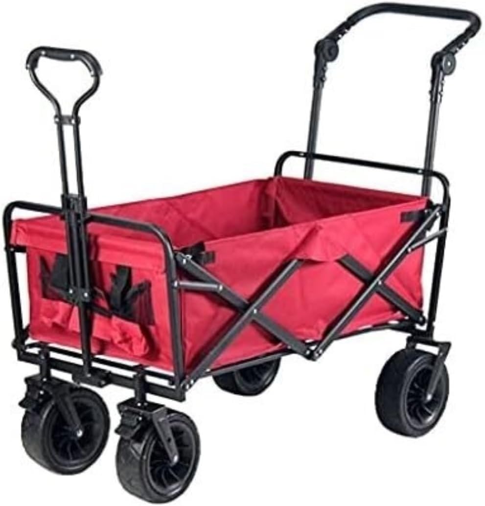 Collapsible Wagon Cart with Wheels Foldable Folding Wagons Carts Silen