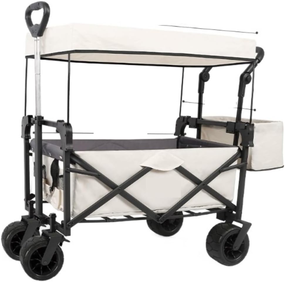 Portable Camping Cart,Outdoor Folding Camping Beach Wagon Cart with Re