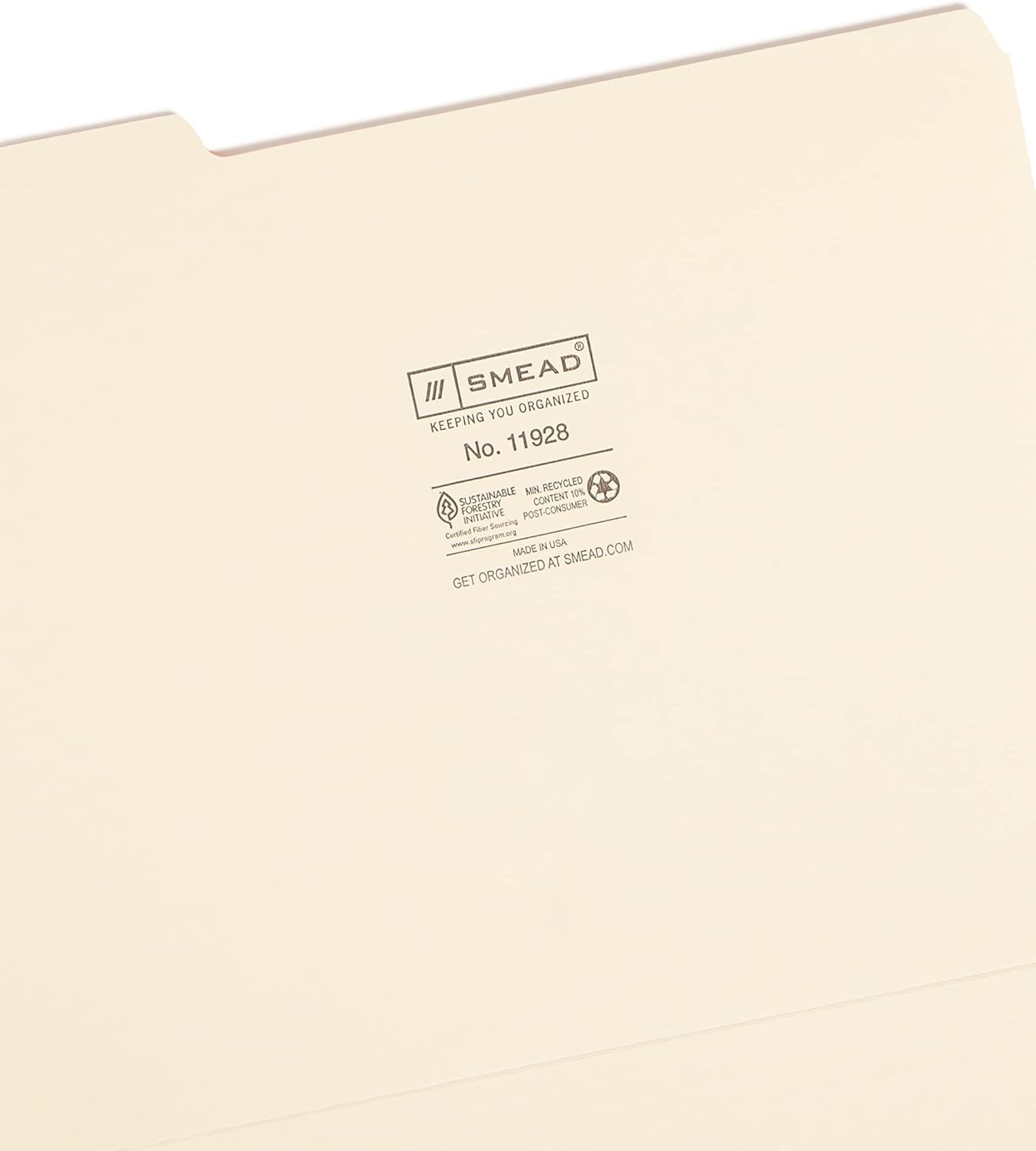 Smead File Folder, 1/3-Cut Tab, Assorted Positions, Letter Size, Manil