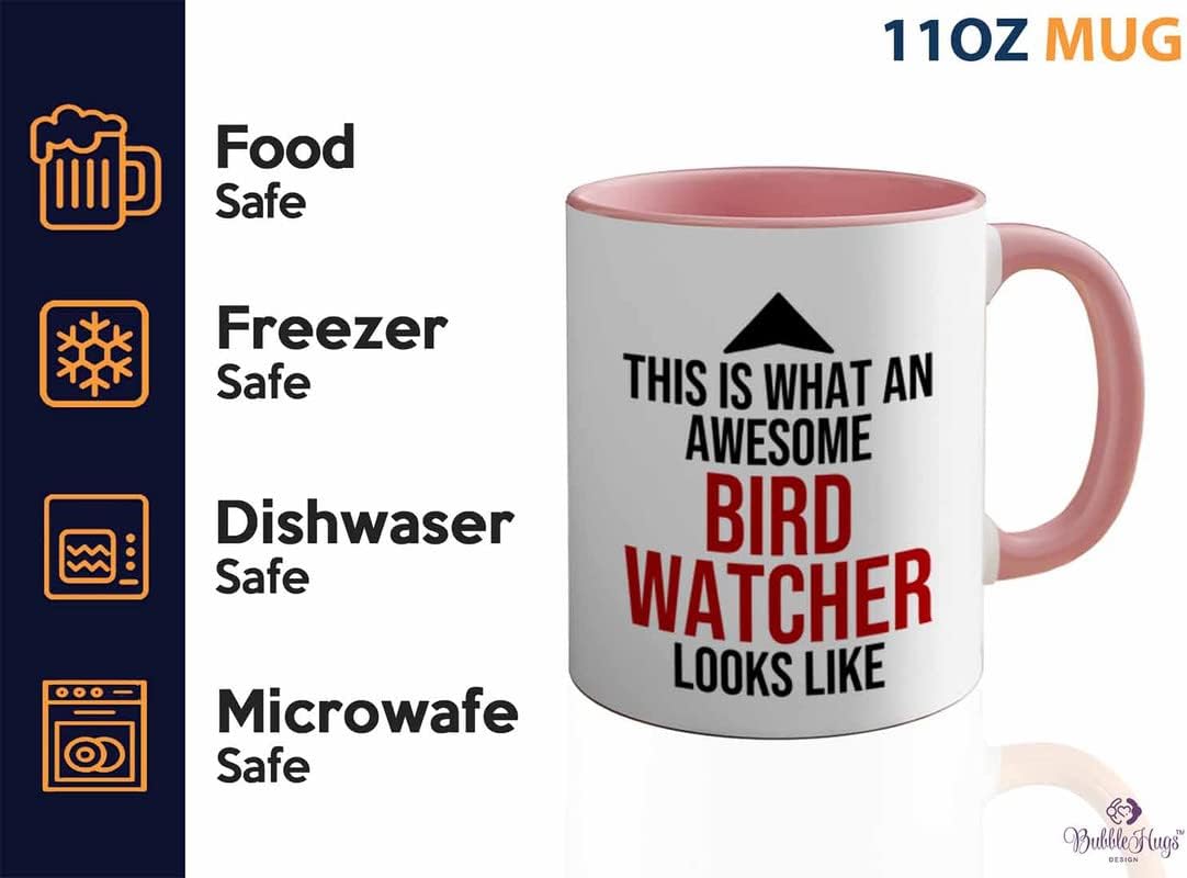 Bird Lover Two Tone Pink Edition 11oz - Awsome Bird Watcher Looks Like
