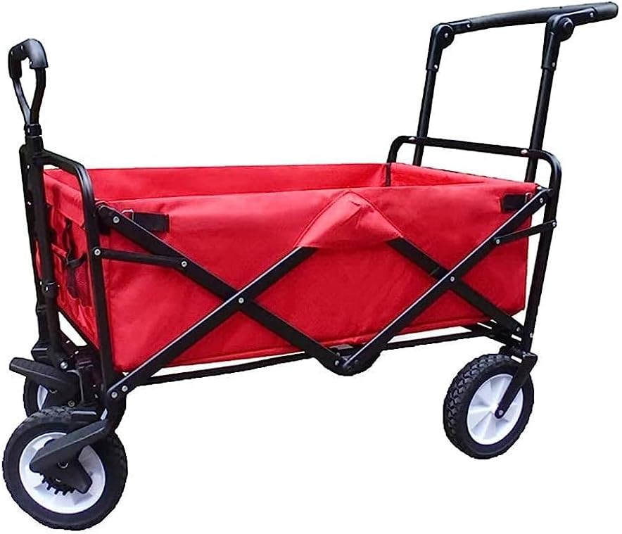 Handcart, Portable Folding Garden Trolley Cart Heavy Duty Trolley Wago