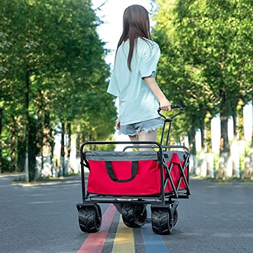 Outdoor Foldiutility Wagon Wagon with Wheels Heavy Duty Outdoor Cart for Campigarden Beach with Cup Holders, Load-Bea90Kg/198Lbs/Style 7/a