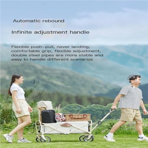Portable Camping Cart,Outdoor Beach Camping Trolley Cart with Foldable