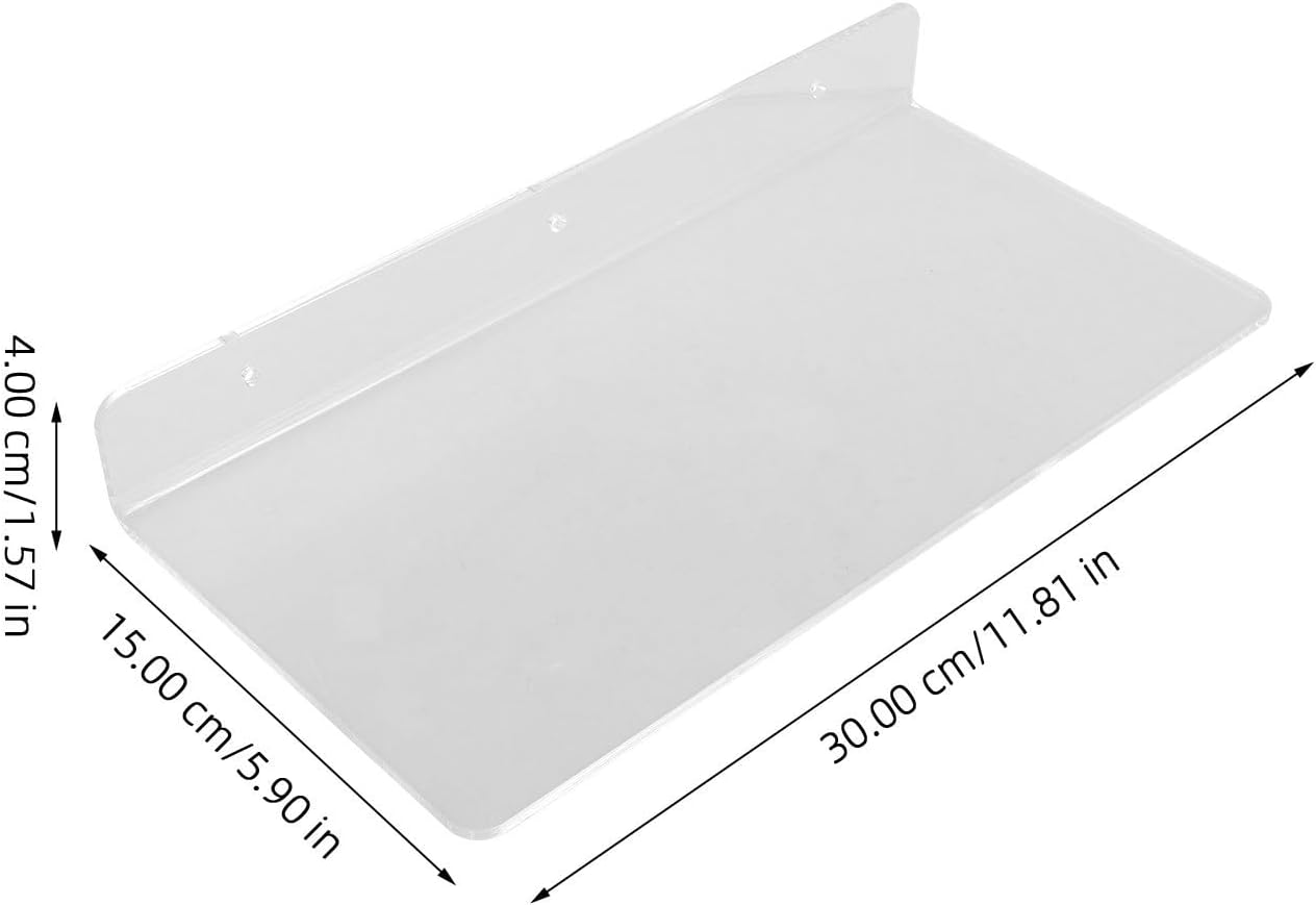 Milisten 2pcs Acrylic Wall Planter Shelf with Suction Cup, L-Shaped 30