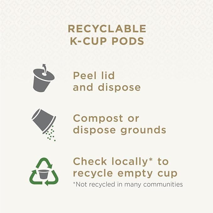 Peet's Coffee, Flavored Light Roast Keurig K-Cup Pods, Arabica Coffee,