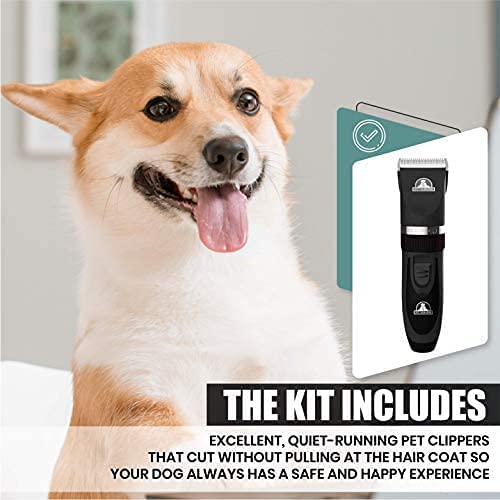 Pet Union Professional Dog Grooming Kit - Cordless Low Noise Dog Clipp