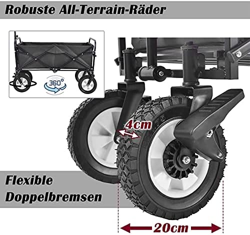 Trolleys, Foldicarry Cart, Foldiwagon Trolley, Campicart, Rollibuggies, Outdoor Garden Sport Carry Wagon - for Campigarden Beach All Terrain/Red
