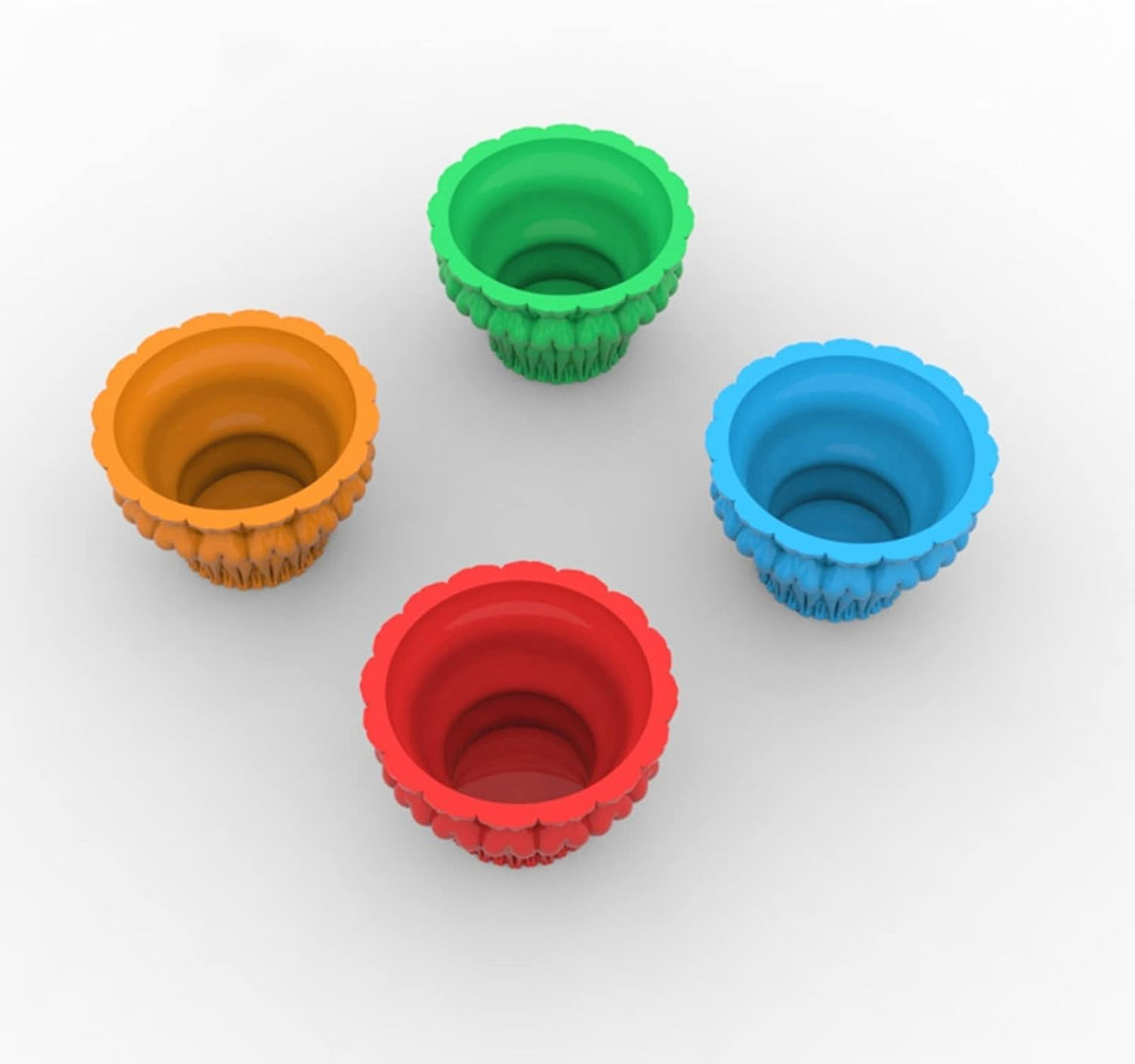 Overlapping Body Concrete Flower Pot Mold Succulent Planter Vase Silicone Mold Plaster Epoxy Resin Pen Brush/Candle Holder Mold Cement Polymer Clay Mould